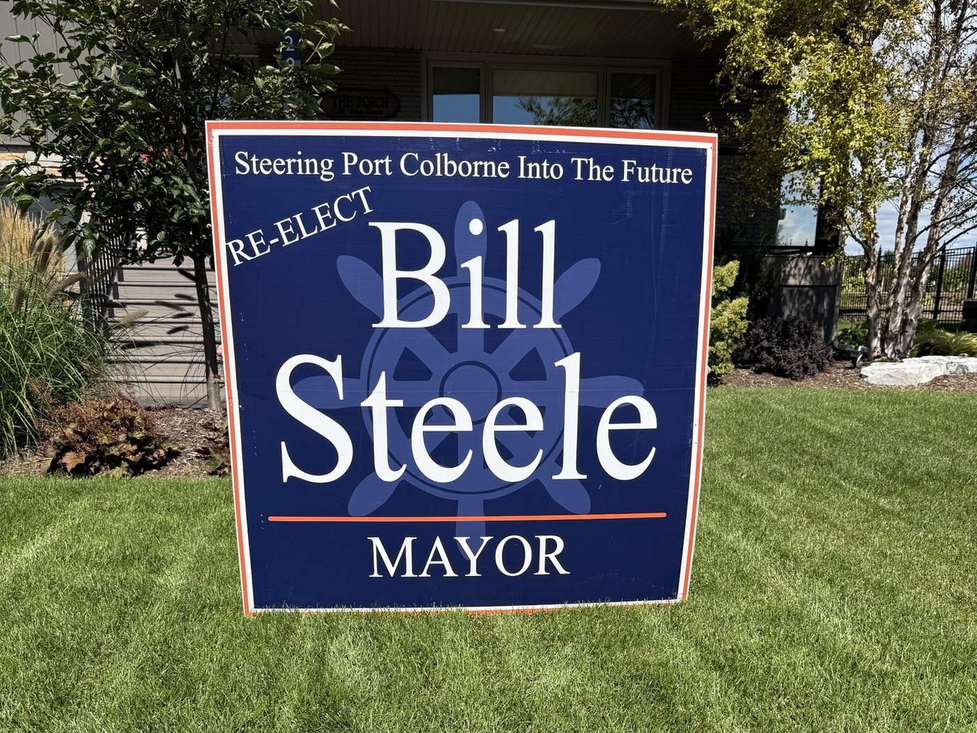 Bill Steele for Mayor lawn sign