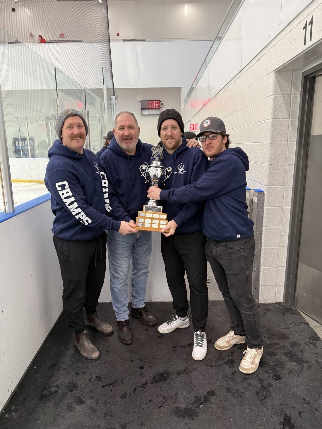 Bill Steele with the Mayor&rsquo;s Cup at the arena